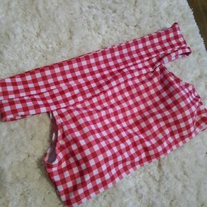 Off the shoulder bathing suit workout top